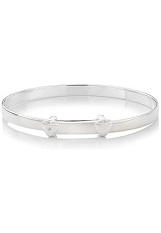 small splendid Christening Baptism silver baby bangle